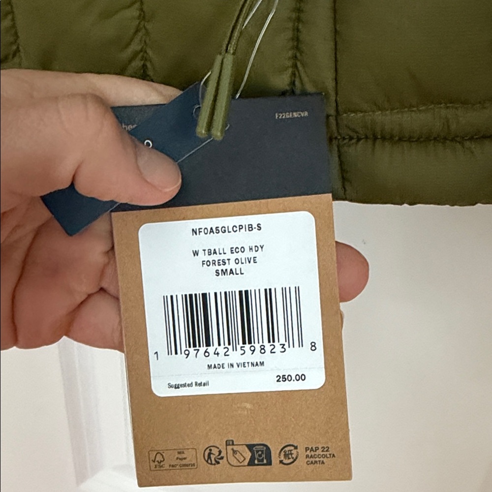 The North Face Thermoball Olive Quilted Jacket - Picture 3 of 12